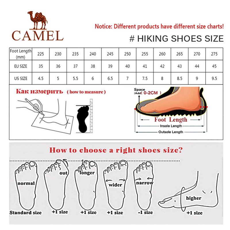 Giày thể thao CAMEL FB22236784 chống trượt/ chống nước thời trang cho nữ