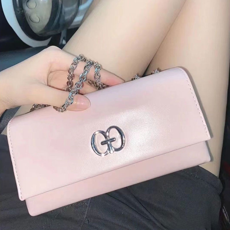 Mischa Túi Xách Da PU Màu Trơn Phối Dây Xích Dễ Phối Đồ Thời Trang Cao Cấp