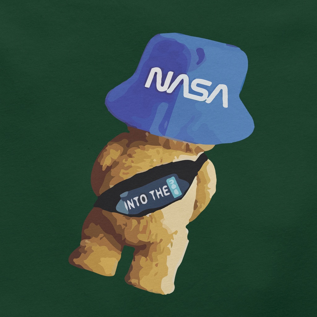 Áo hoodie unisex form rộng WIND nỉ bông Gấu Nasa thời trang thu đông nam nữ oversize