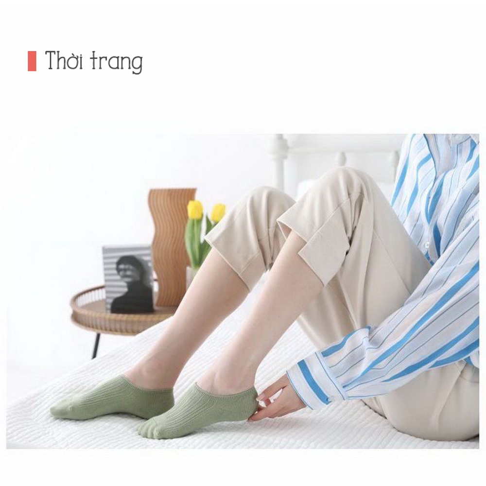 Tất vớ nữ cổ lười phong cách basic đơn giản dễ phối đồ - Sope Shop