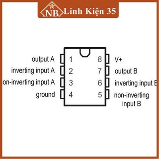 IC chức năng LM358N chân dán SOP8