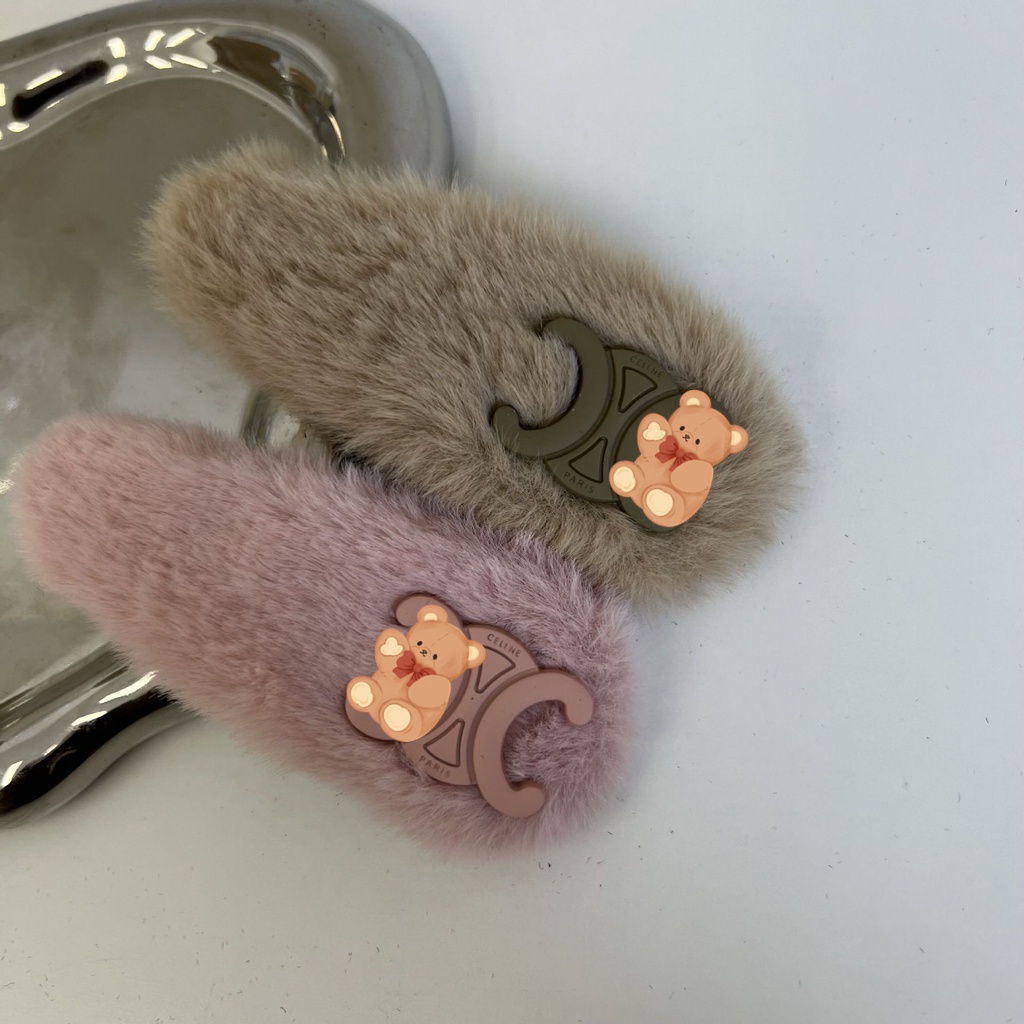 Kẹp Tóc Phối Lông Kiểu Hàn Quốc Thời Trang 2022 Dễ Thương Cho Nữ