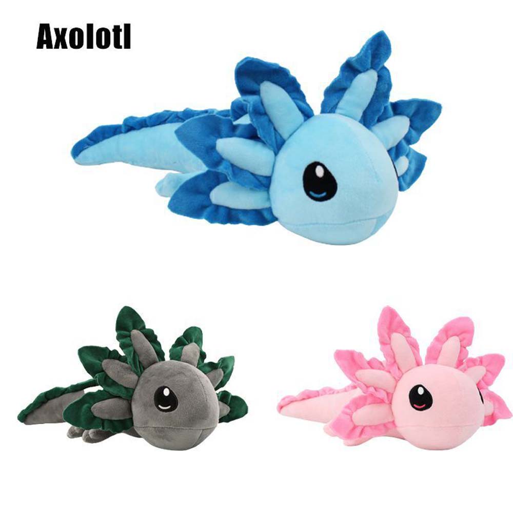 Axolotl Plush Salamander Lizard Multi-color Cute Fish Doll Hexagonal Dinosaur Plush Toys for Kids Gift