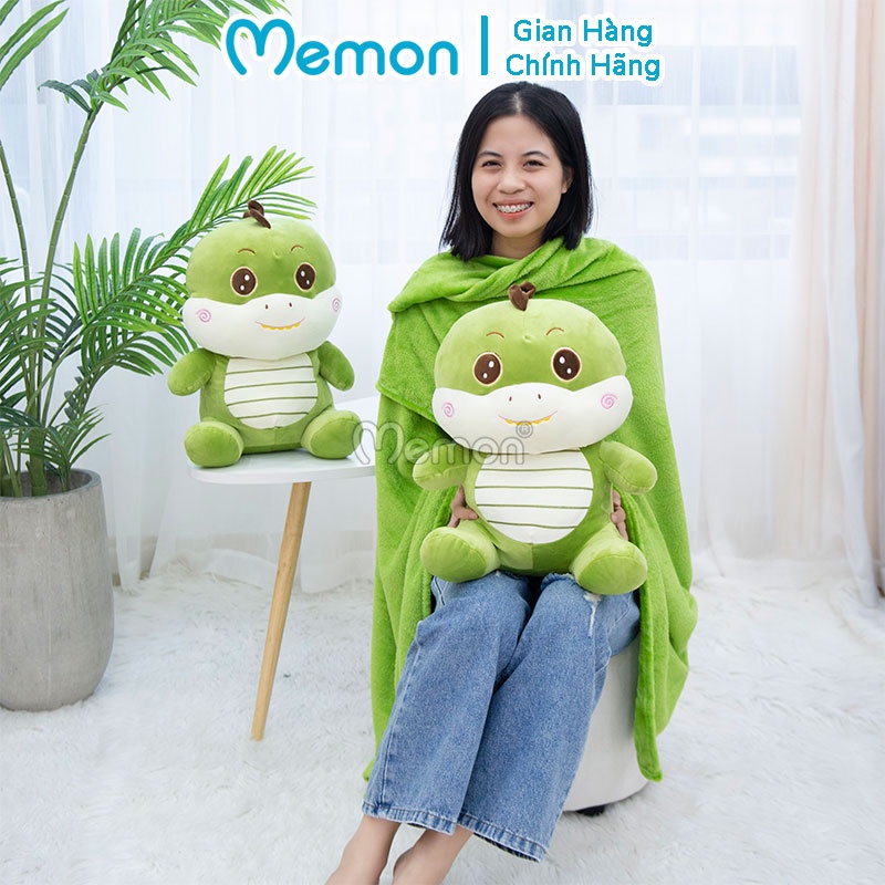 Gối Mền Chăn Văn Phòng Hình Khủng Long Cao Cấp Memon