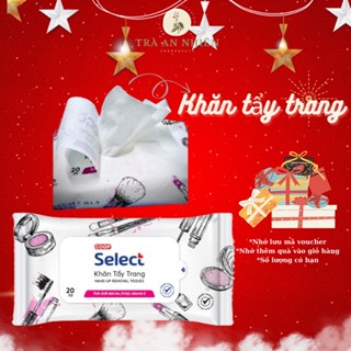 Khăn tẩy trang Coop Select tẩy trang làm sạch da mặt gói 20 miếng
