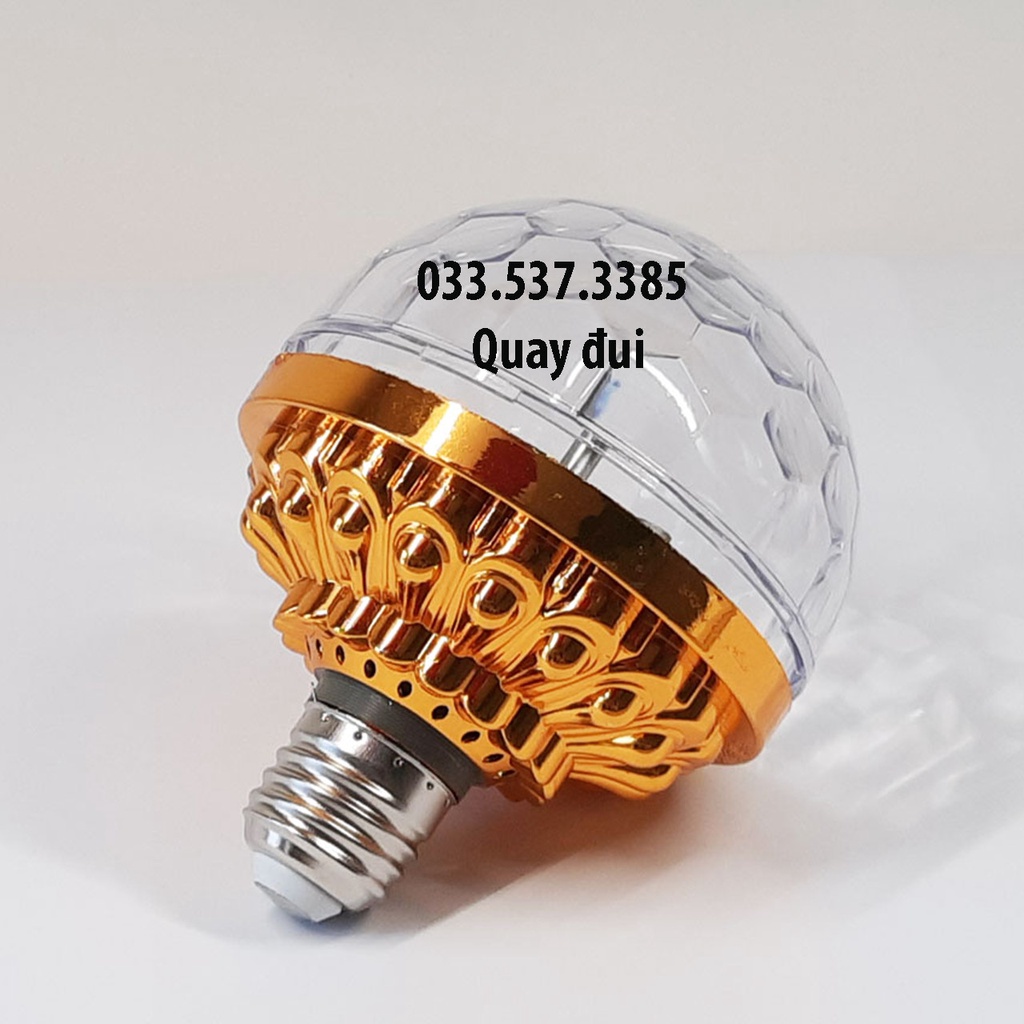 Đèn nháy theo nhạc led cầu mini, đèn led cầu xoay dang đui xoáy E27