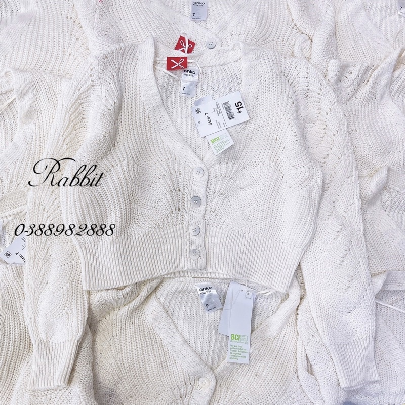 Cardigan len mỏng dáng ngắn Anko