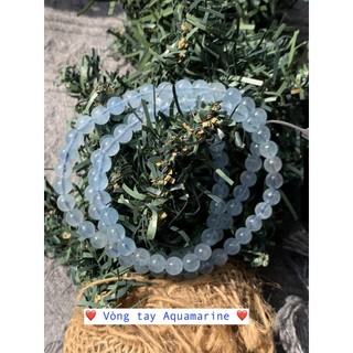 Vòng tay aquamarine xanh biển 5-6mm - 3 vòng quấn | cada decor