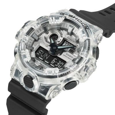 ĐỒNG HỒ NAM CASIO G-SHOCK GA-700SKC-1A DÂY NHỰA PHỐI MÀU ĐEN XÁM ĐƠN SẮC CHỐNG NƯỚC - HÀNG CHÍNH HÃNG