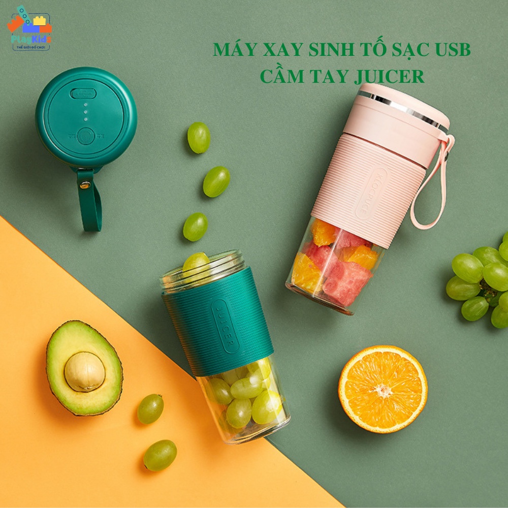 Máy Xay Sinh Tố Cầm Tay JUICER Mini Sạc USB Cao Cấp Chính Hãng [Bảo Hành 12 Tháng]