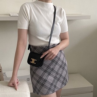 Áo len mỏng cộc tay cổ đứng_A0712