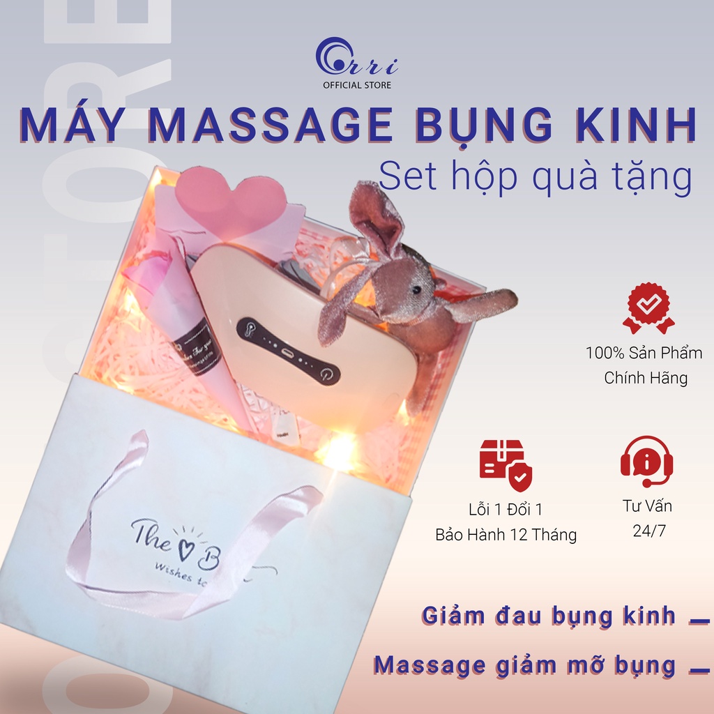 Máy massage bụng - Đai chườm nóng giảm đau bụng kinh tức thì 3 chế độ