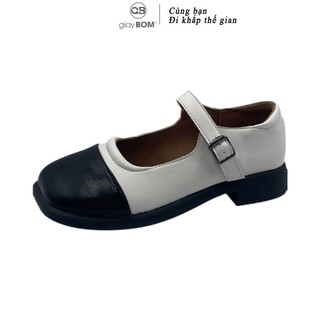 [Mã WABRMH99 giảm 12% đơn 99K]Giày Mary Jane giayBOM chất liệu da mềm mũi vuông đế cao 3 cm B1368