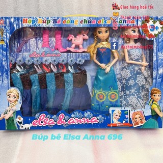 Bộ búp bê công chúa elsa & anna kèm váy, phụ kiện 696