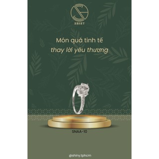 Nhẫn nữ bạc ý đính đá cz thanh lịch đơn giản snaa-10