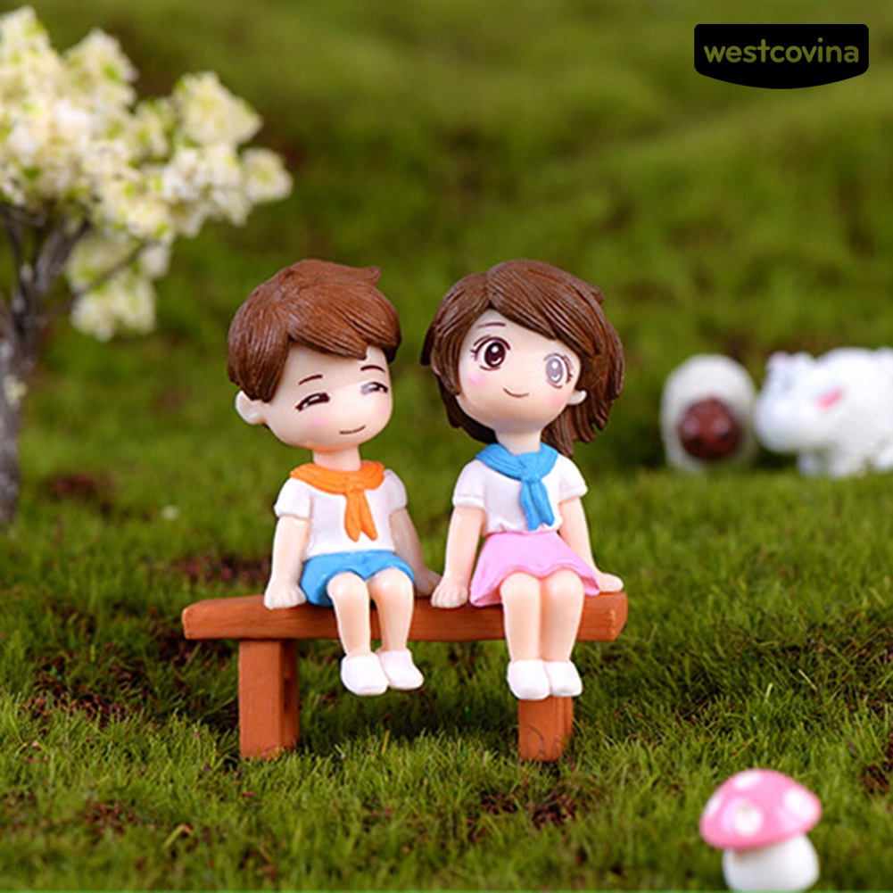 [WEST]⚘Đồ trang trí Băng Ghế Công Viên Bé Trai Bé Gái Mini Trang Trí Tiểu Cảnh DIY