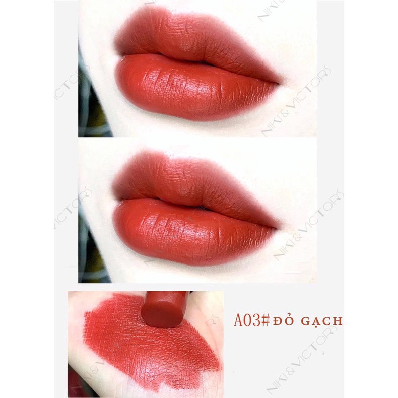 Son Nhung Lì HLLR Nhung Mịn Dưỡng Môi Bền Màu Lâu Trôi 8 Tông Màu Tươi Trẻ HOT