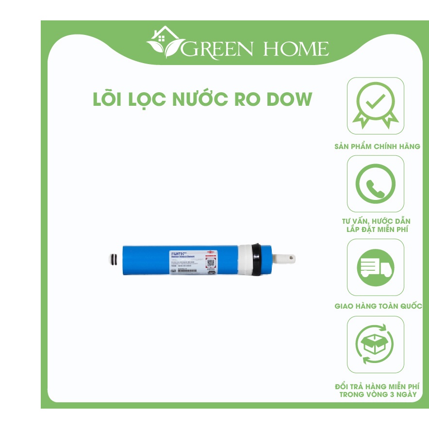 Lõi lọc nước, RO DOW filmtec, Lõi lọc nước máy sử dụng tất cả máy lọc nước Ro Chính hãng