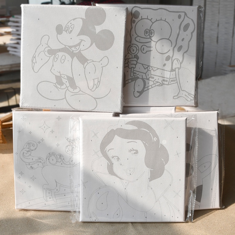 Tranh Có Mã Số Hoá Tô Màu Sơn Dầu Sẵn Bút Và Màu Dầu