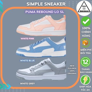 Giày Thể Thao Puma Chính Hãng 🔴SIMPLE SNEAKER🔴 Puma Rebound LO SL Màu Trắng Xanh [369866 19 - 369866 18 - 369866 24]