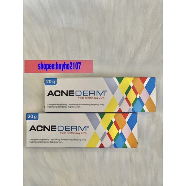 Kem Acne Derm Axit Azelaic 20% Giảm Mụn Làm Trắng Da .