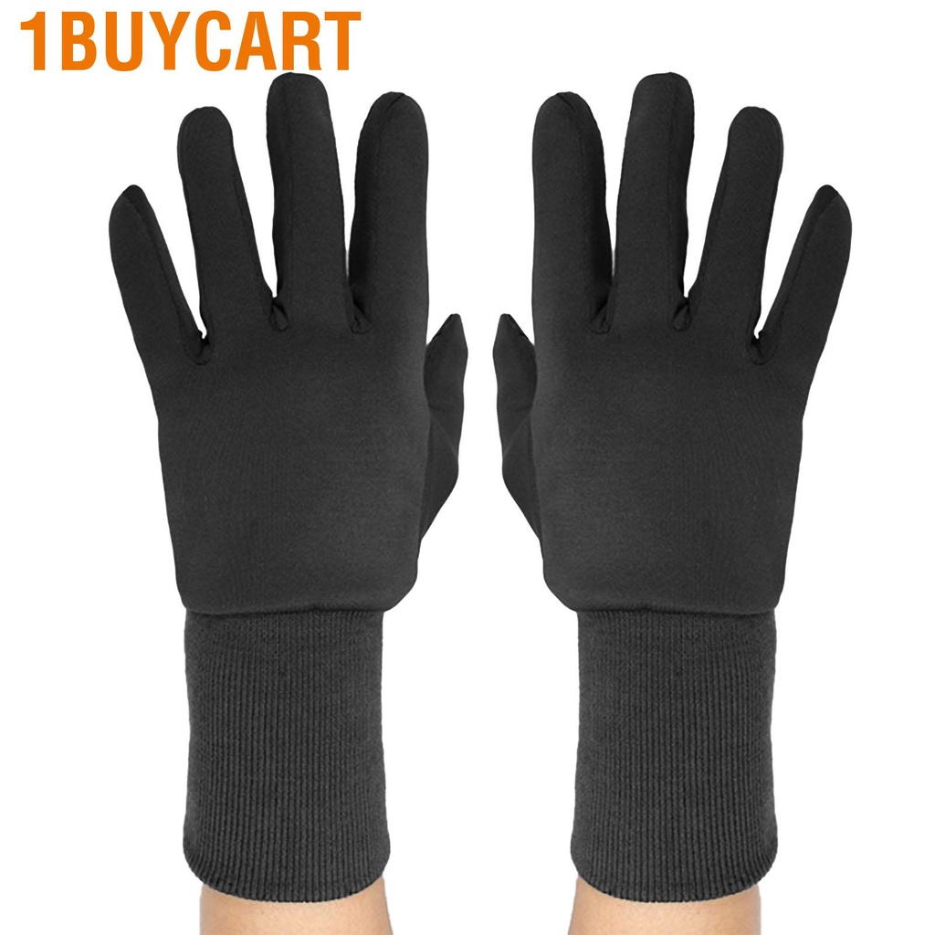 1buycart One Pair All Finger Gloves Plush and Thickened Lengthened Wrist Unisex Touchscreen Sports Mittens for Cycling