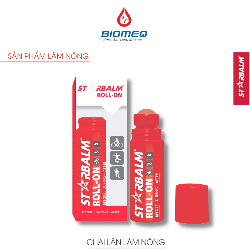 Chai lăn làm nóng cơ Starbalm 75ml làm ấm cơ bắp tăng sức bền vận động tránh chấn thương