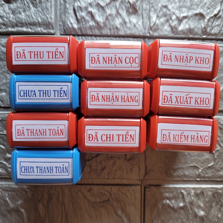 Khắc dấu đã nhận hàng, đã thanh toán
