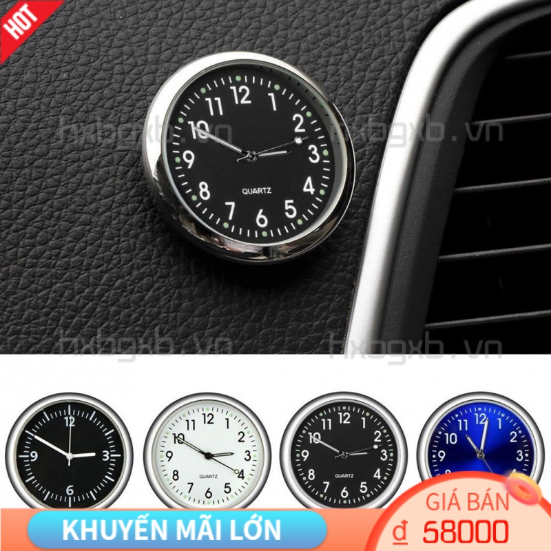 Đồng Hồ Kim Loại Trang Trí Xe Hơi