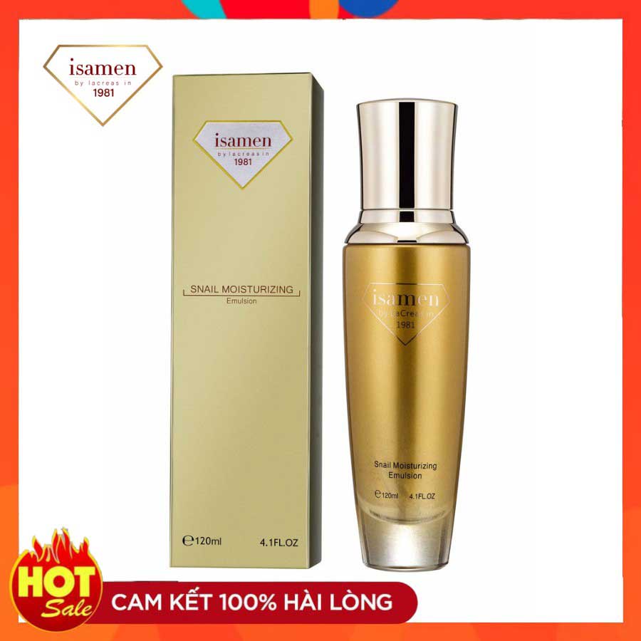 Sữa dưỡng ẩm dưỡng trắng da Isamen - 120ml (Snaill Moisturizing Emulsion)