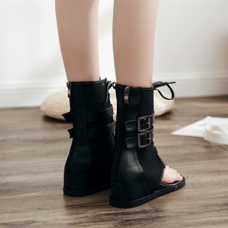 Giày Sandal Đế Xuồng Hở Ngón Phối Lưới Thoáng Khí Thoải Mái Thời Trang Xuân Hè 2023 Cho Nữ