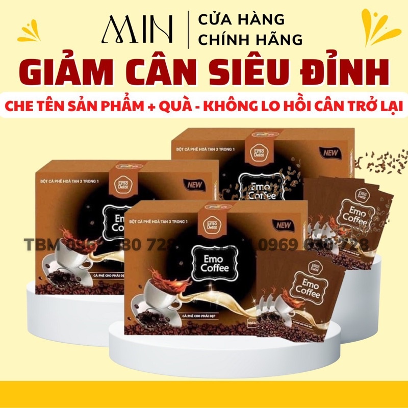COMBO SỈ 3 HỘP EMO COFFEE GIẢM CÂN/ GIAM MO/ GIAM EO