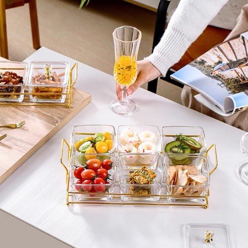 KHAY MỨT THUỶ TINH 6 NGĂN CAO CẤP