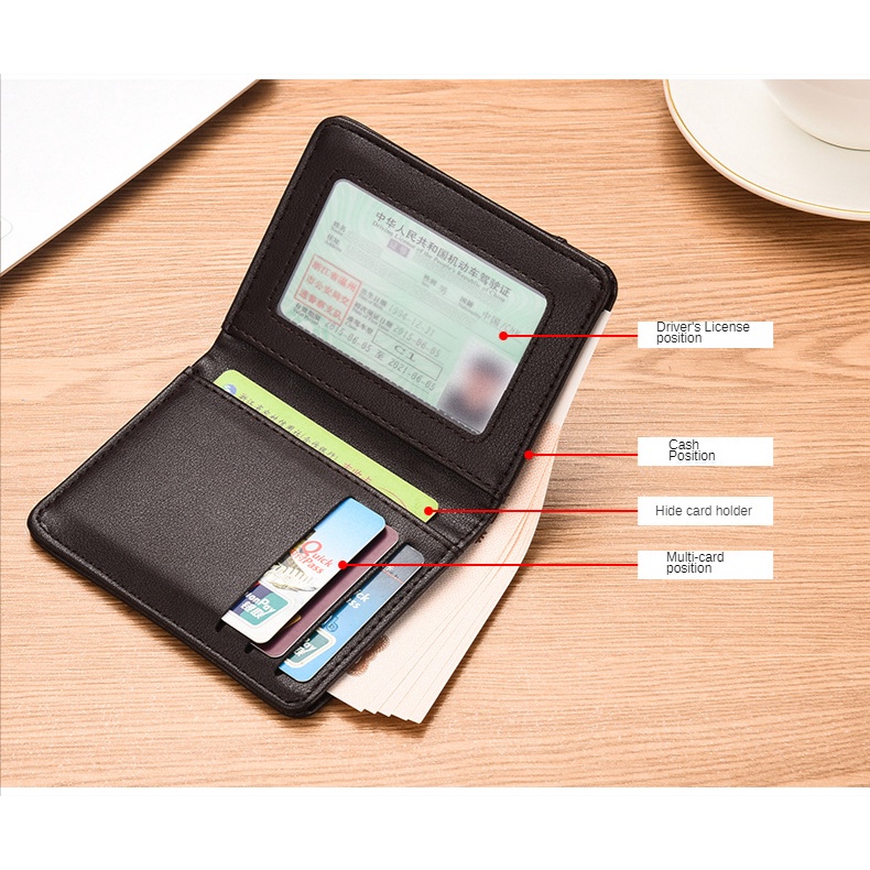 Slardar Ví Da Mini Siêu Mỏng Đựng Bằng Lái Xe Dành Cho Nam