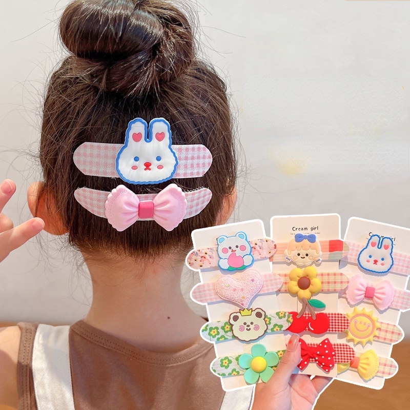 Kẹp Tóc Họa Tiết Hoạt Hình Phong Cách Hàn Quốc Xinh Xắn Cho Bé Gái