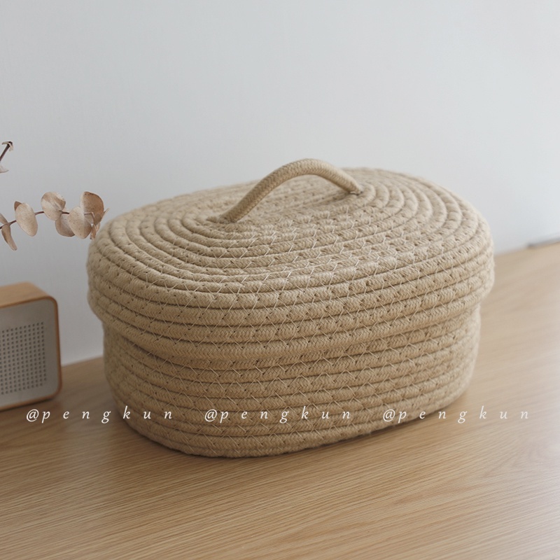 Hộp Vải Cotton Dệt Có Vỏ Bọc Chống Bụi Phong Cách Bắc Âu