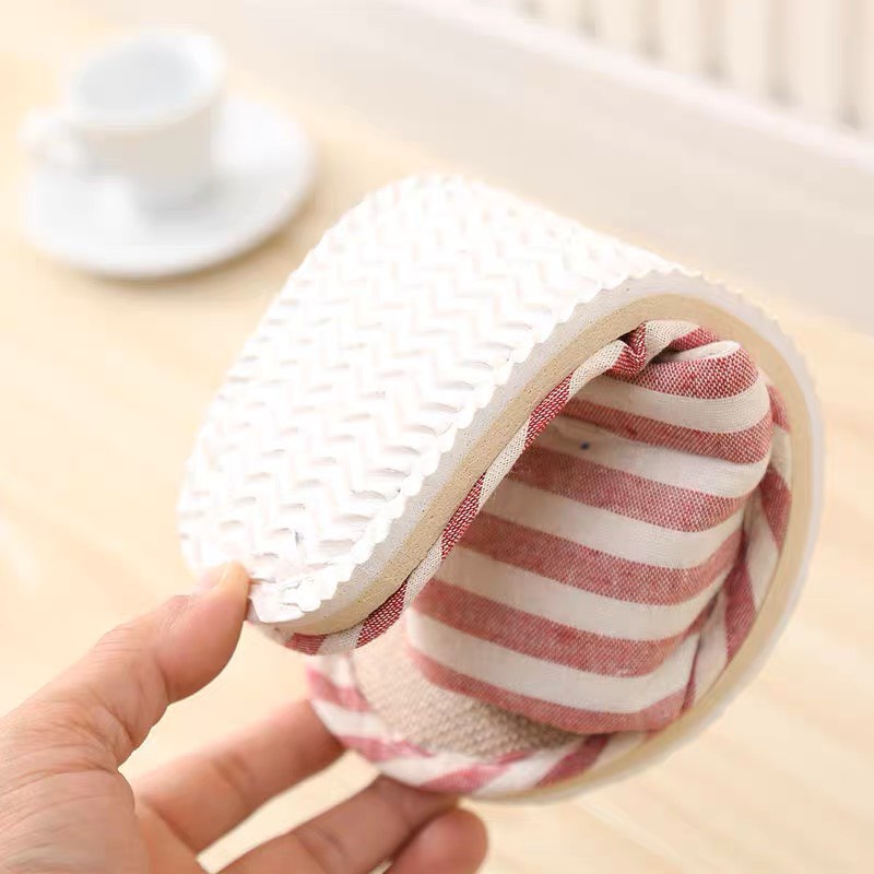 [❌GIÁ SỈ❌] DÉP VẢI KẺ SỌC ĐI TRONG NHÀ VĂN PHÒNG THỜI TRANG HÀN QUỐC ẤM ÁP 1809