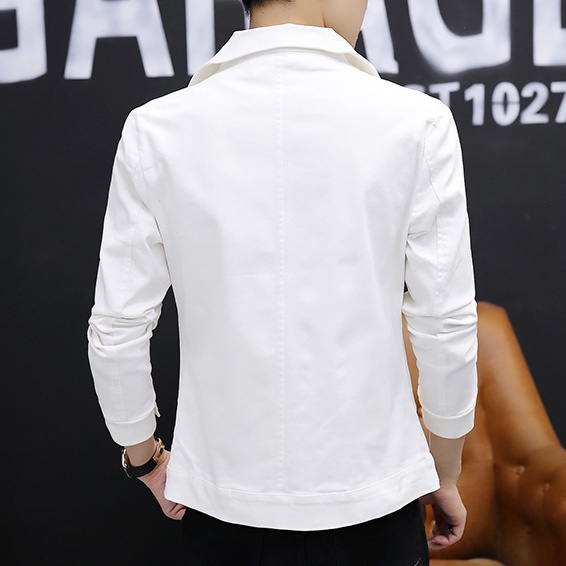 Áo khoác denim nam, áo khoác cổ vest Phiên bản Hàn Quốc phong cách thời trang cá tính , trẻ trung - T6