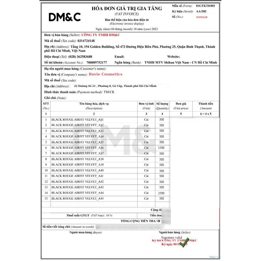 Son Kem Lì Bbia Last Velvet Lip Tint Full màu 21 22 23 24 25 36 38 39 Skinforface