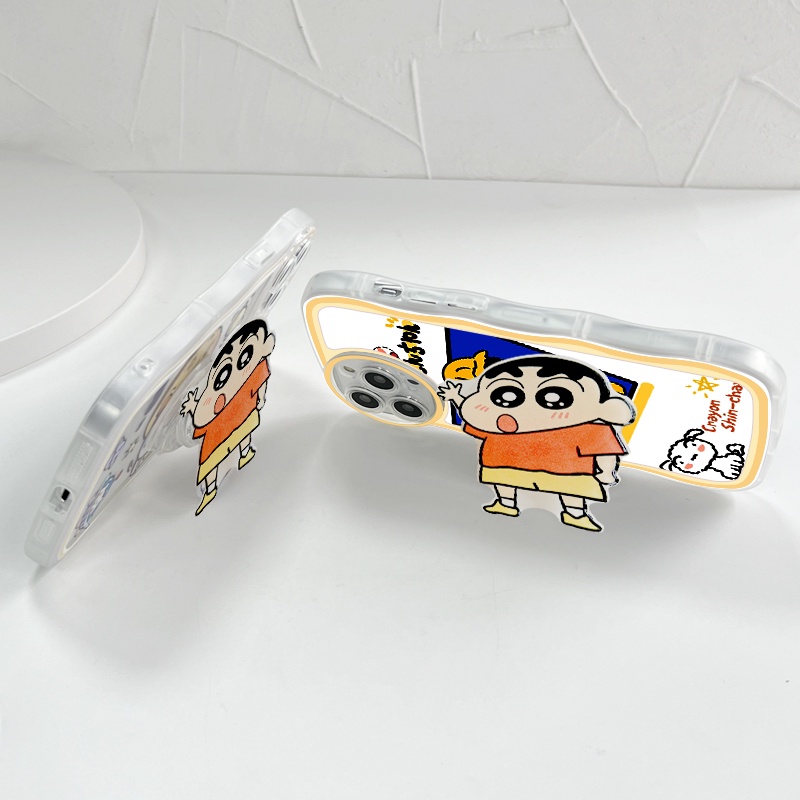 OPPO Reno 8 7 7Z 8Z 8T Pro 5G 4G Cho Ốp lưng điện thoại In Hình Crayon Shin-chan Wave Bracket