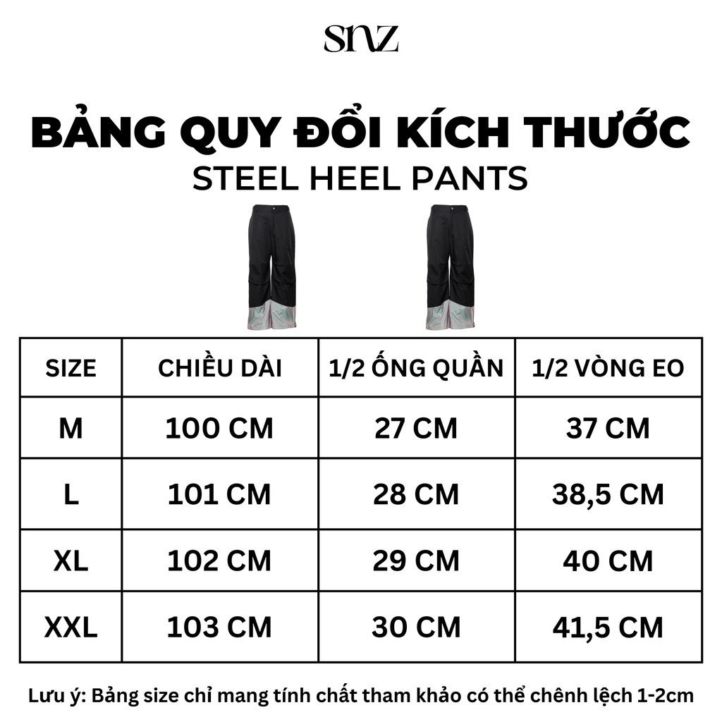 Quần Gió Wide Leg SNAZZY Unisex Vải Gió Chính Hãng - STEEL HEEL