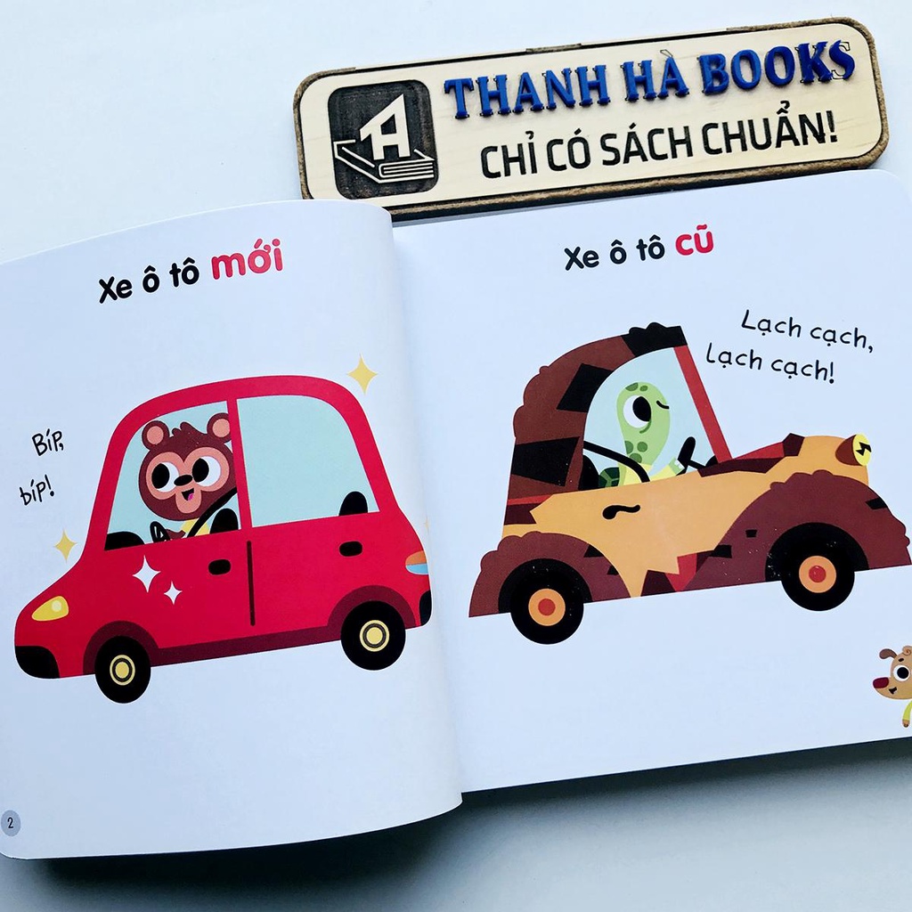 Sách - 200 Từ Vựng Mẹ Cùng Con Học Nói - Bộ 2 quyển: Các loài động vật đáng yêu, Các phương tiện giao thông ngộ nghĩnh