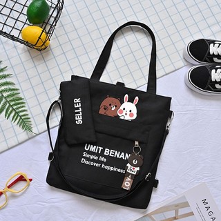 Túi Tote Bag Gấu Thỏ canvas