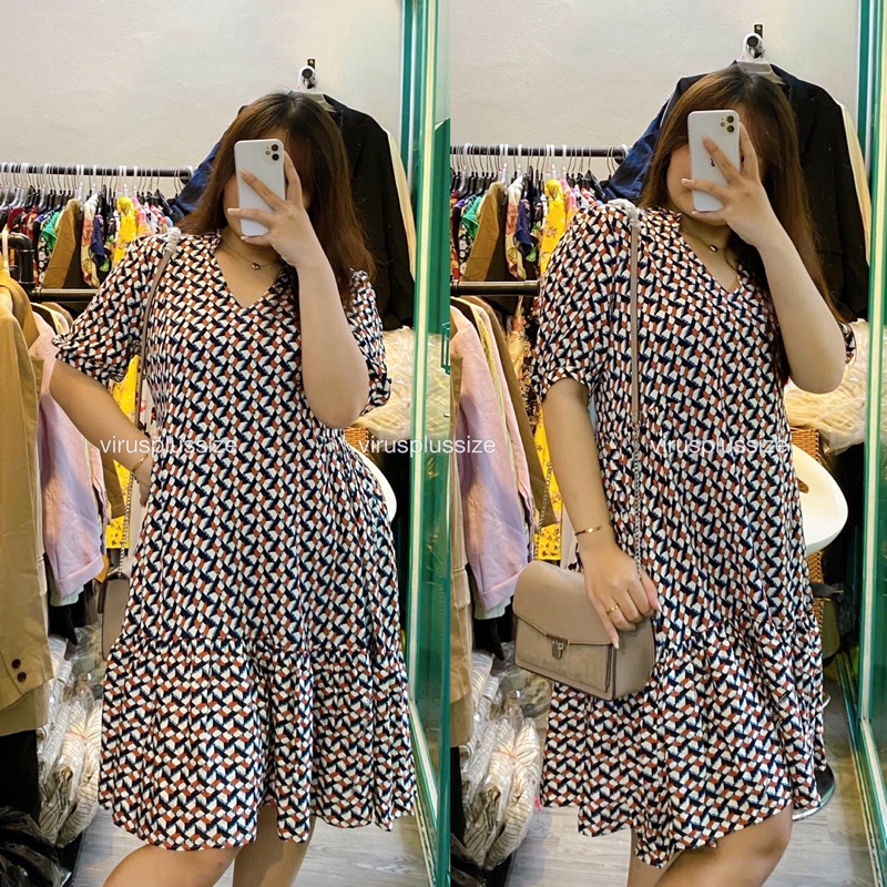 Đầm bigsize anna grace hoạ tiết bigsize