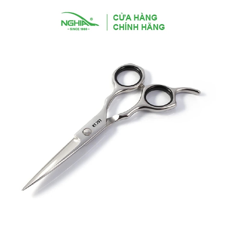 Kéo Cắt Tóc Thép Không Gỉ Cao Cấp KỀM NGHĨA KT.707 14cm (Lưỡi ngắn)