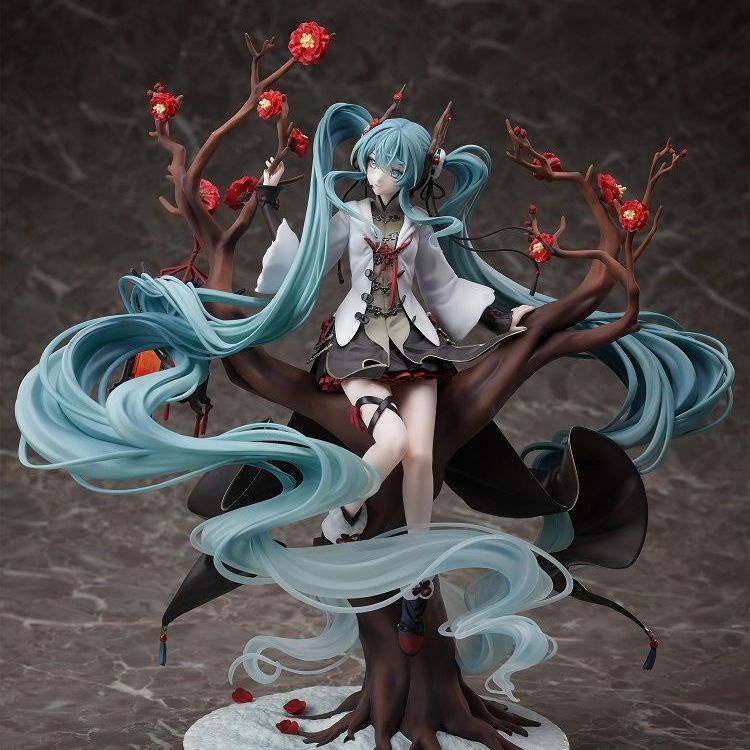 Hatsune miku nhân vật may mắn túi bí ẩn hộp anime nhân vật phụ kiện dễ thương mô hình búp bê váy cưới tuyết cảnh trang trí đồ chơi