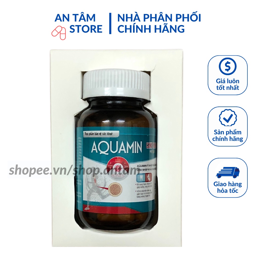 Viên uống Aquamin canxi nano mk7 + vitamin D3, K2 MK7 giúp xương chắc khỏe, phòng loãng xương, phát triển chiều cao
