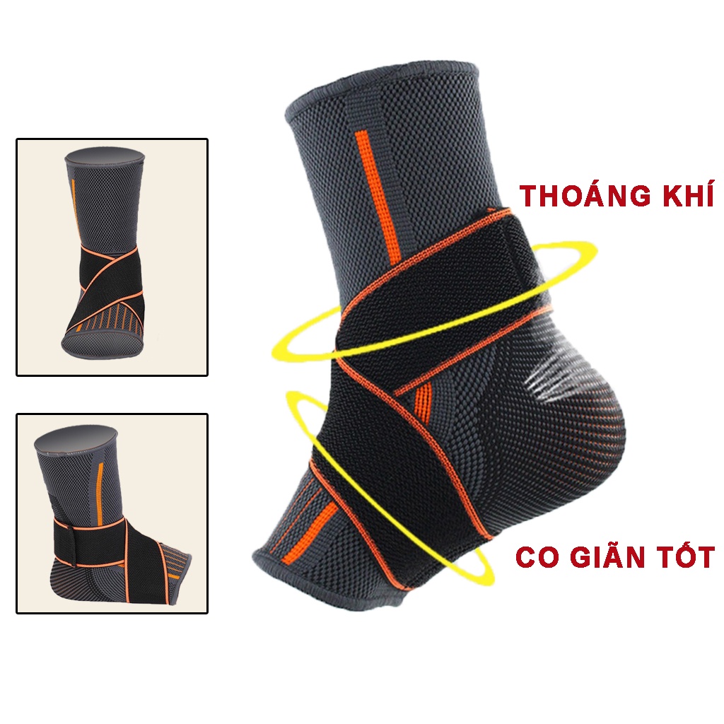 Băng cổ chân, đai quấn bảo vệ mắt cá chân, bó cổ chân thể thao đá bóng bóng rổ bóng bàn tập gym