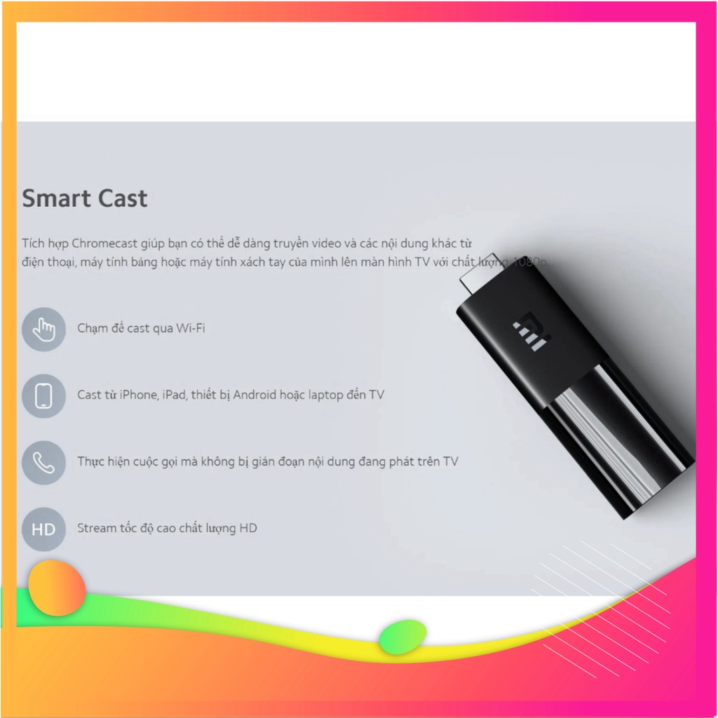 XẢ BANH NÓC  Tivi box Xiaomi Mi TV Stick Bản Quốc Tế Tiếng Việt tìm kiếm giọng nói XẢ BANH NÓC