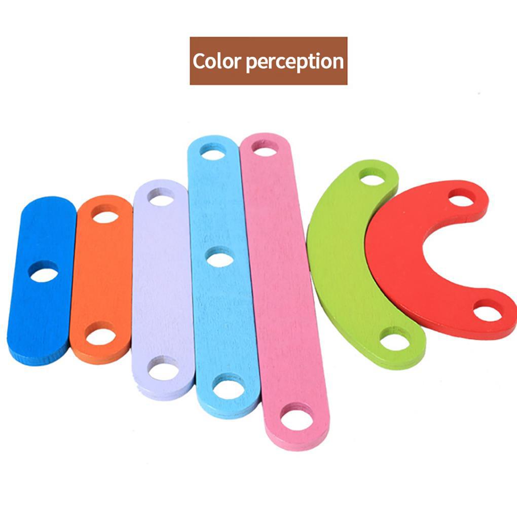 Bộ Đồ Chơi Xếp Hình Chữ Cái / Số Bằng Gỗ Nhiều Màu Chống Mòn Giáo Dục Sớm Cho Bé